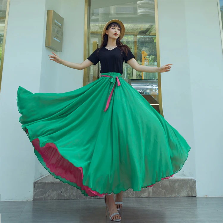 Женская традиционная испанская юбка фламенко цыганская для живота одежда с