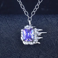 925 sterling silver fashion high sense flame tail high carbon diamond zircon pendant simple necklace wholesale for women jewelry