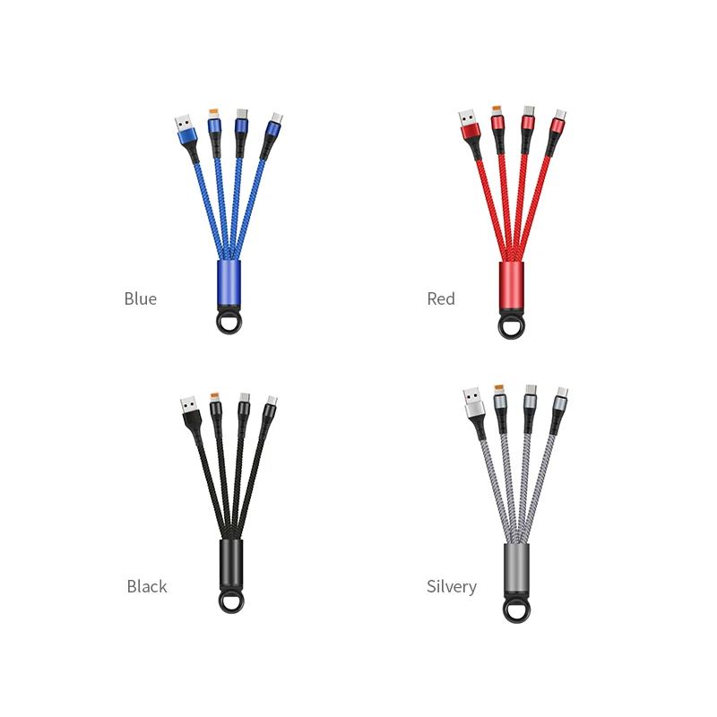 Цепочка для ключей один буксир тройной провод передачи данных плетеный