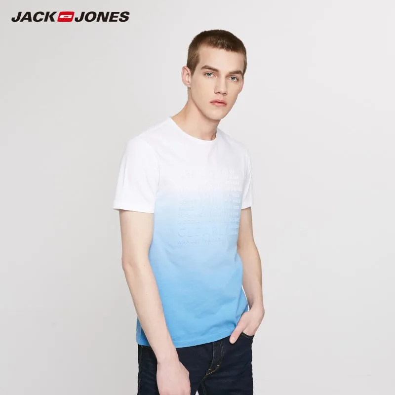 Мужская футболка с короткими рукавами JackJones окрашенная в градиентный рисунок 3D