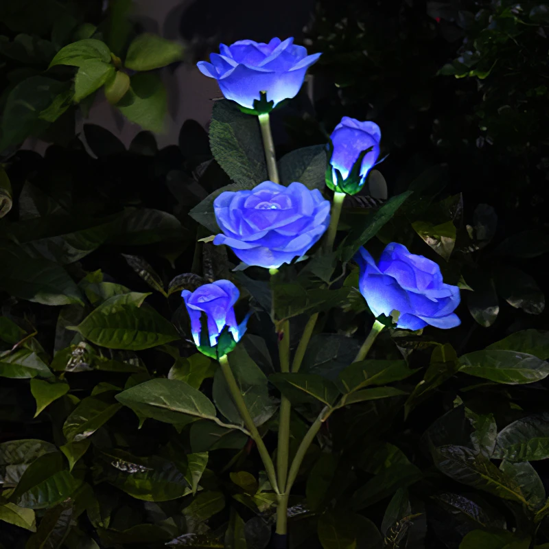 

Solar Flower Light Rose Flower Lamp Led Solar Light For Garden Decoration Waterproof Outdoor Landscape Lawn Lamp For Patio Yard