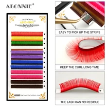 Abonnie Cashmere Colored Mink Volume Lashes Professional Lash Extention Trays Classic Silk Cashmere 