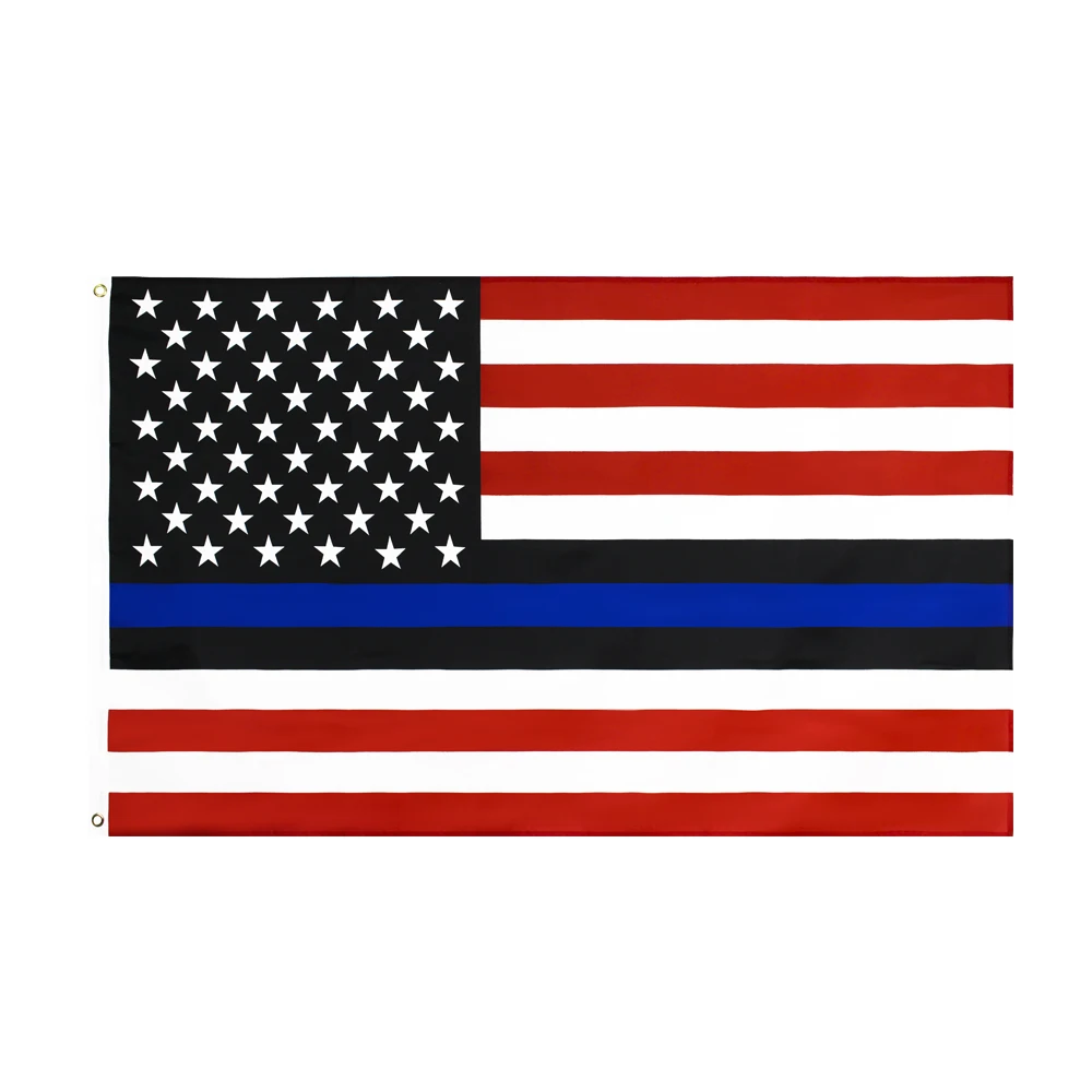 Подвесной 90*150 см тонкий синий флаг Yehoy полиция живет США американский для