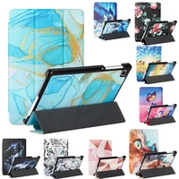 case for huawei mediapad t5 10 1 magnetic pu leather painting smart shockproof stand cover for huawei mediapad m5 tablet cases
