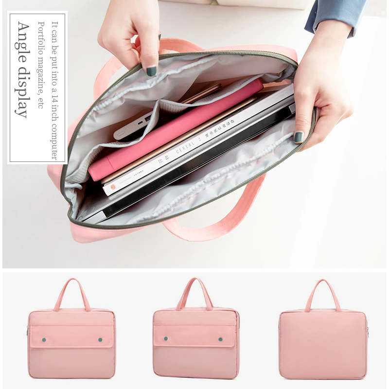 sholdcat solid color laptop bag for lenovo air 13 3 apple macbook document bag for office free global shipping