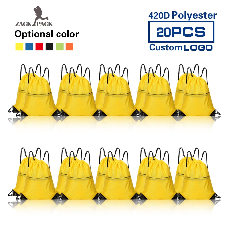 20 шт. рюкзак на шнурке для девочек из полиэстера|Мешки с кулиской| |