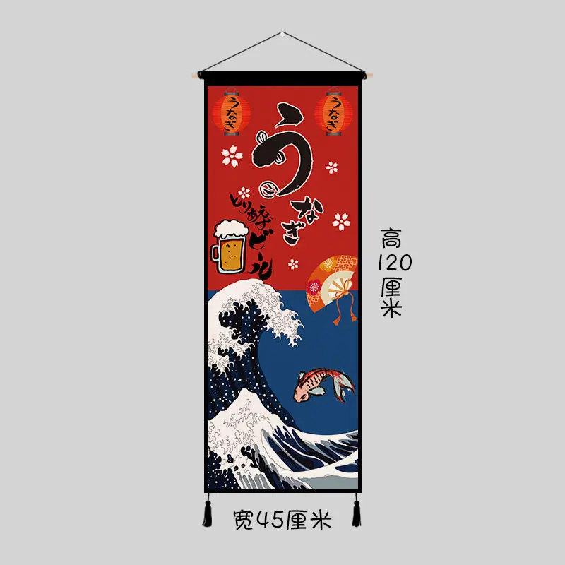 

Japanese Ukiyoe Canvas Paintings Prints Sushi Restaurant Wall Art Posters Home Decor Hanging Scroll Painting Decor Wall Tapestry