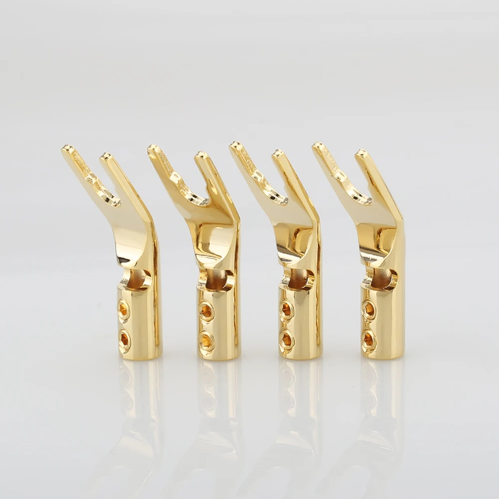 Высококачественная вилка Лопатка OEM из чистой красной меди с золотым покрытием