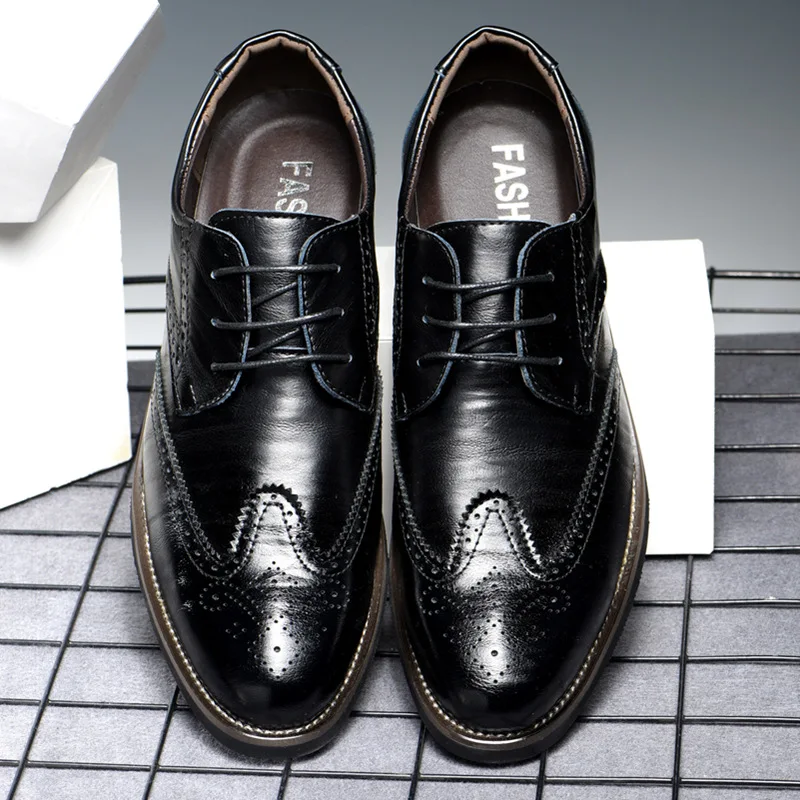 Роскошные Брендовые мужские классические туфли-оксфорды, свадебные туфли, официальная модная мужская обувь 2021, классические мужские туфли от AliExpress WW