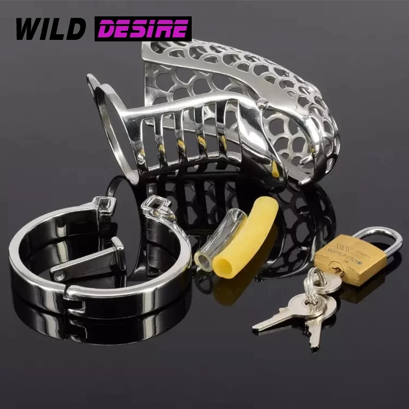 Новая мужская каркасная кобура в форме змеи с замком из металла для пениса, кольцо на корне полового члена, уретральные и тестикулярные суппорта, секс-игрушка для мужчин, стальная.