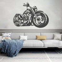 vintage chopper bike motorcycle wall sticker bedroom playroom motorbike motor mechanical wall decal boy room vinyl decor
