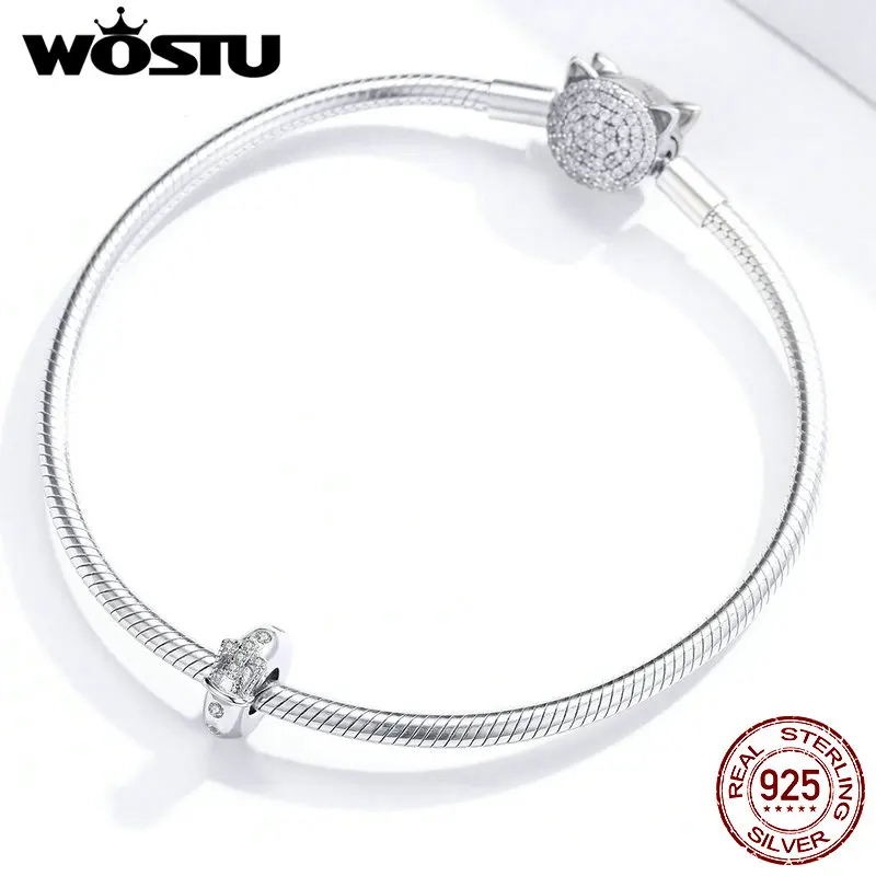 

Real 925 Sterling Silver Bead Charm Reflexions Elegance Clip With Crystal Beads Women Charms Silver 925 Original DIY Jewelry