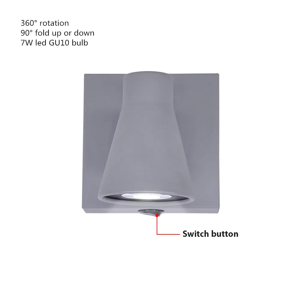 Artpad светодиодный настенный светильник с переключателем для спальни фойе