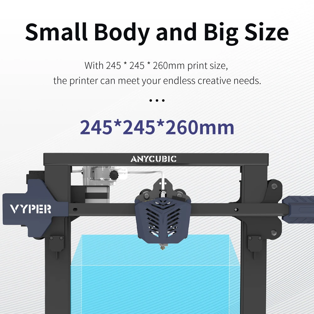 Новинка 2021 3D принтер ANYCUBIC Vyper с автоматическим выравниванием бесшумная печать