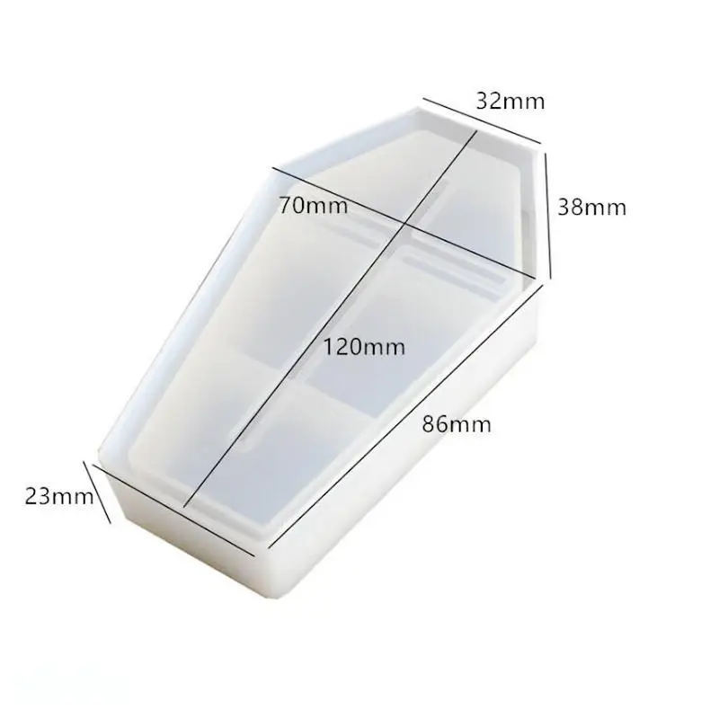 

Halloween Coffin Storage Box Decor Silicone Mold Jewelry Fillings Pendant Accessory DIY Charms Handmade Cabochon Mould Craft