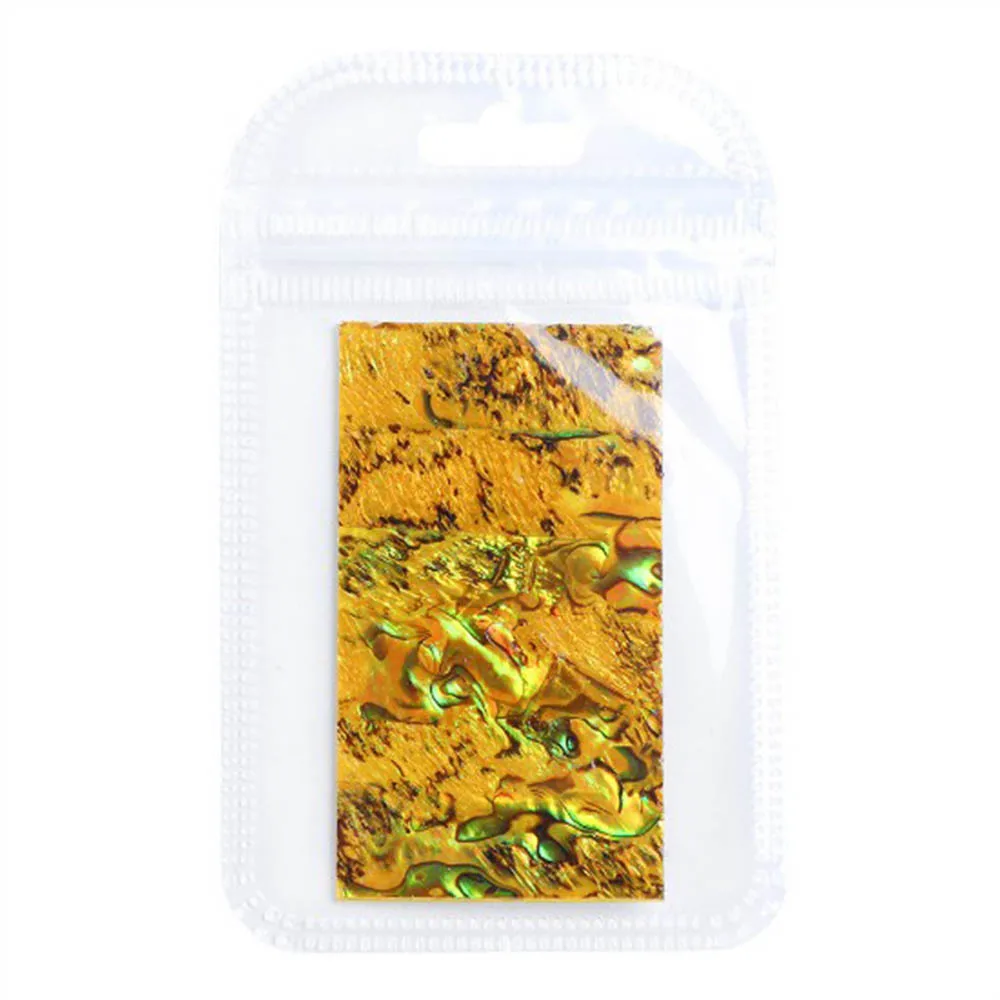 1 шт. жемчужный лак для ногтей Фольга 3D мерцающий узор ракушки наклейки