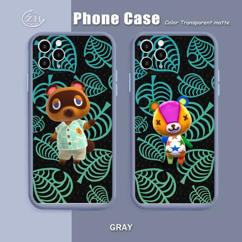 

Animal Crossing New Horizons Phone Case For IPhone 12 11 Pro Max X XR XS Max 7 8 Plus Candy Color Cover Case