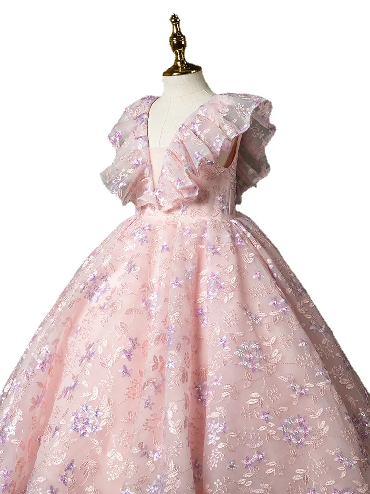

2021 Princess Flower Girl Dress Summer Tutu Wedding Birthday Party Kids Dresses For Children's Costume Teenager Prom Designs