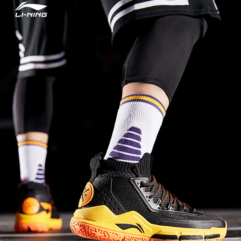 Li Ning Мужская деление V Wade Профессиональная баскетбольная обувь Подушка моно