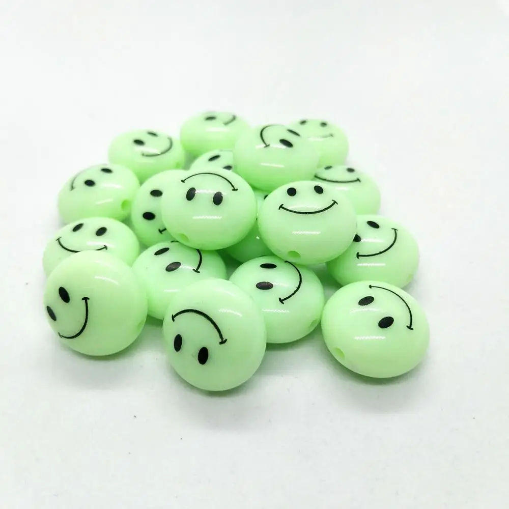 Бусины из смолы сделай сам со смайликом 18 мм 10 шт. бусины для браслетов серег
