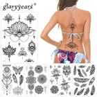 1 шт., временная тату-наклейка Бабочка и перо