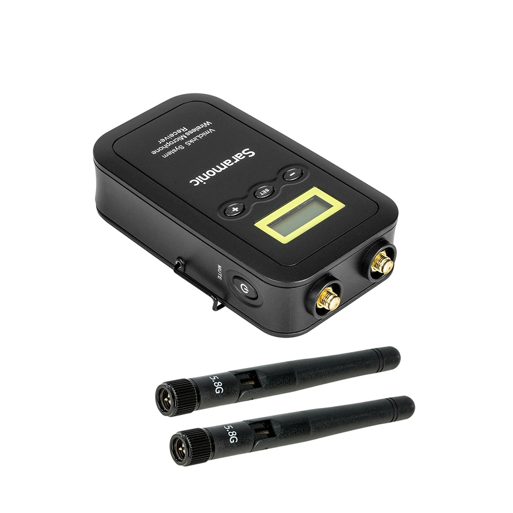 저렴한 오리지널 Saramonic 5.8GHz 무선 소형 마이크 시스템, VmicLink5 송신기 3 개 수신기 1 개 캐논 니콘 DSLR 카메라용