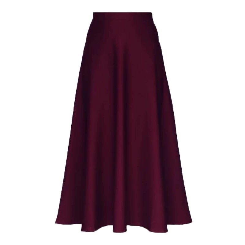 

Pocket skirt, Korean new elastic waist long skirt, high waist and thin, large swing skirt, women's versatile, large size women's