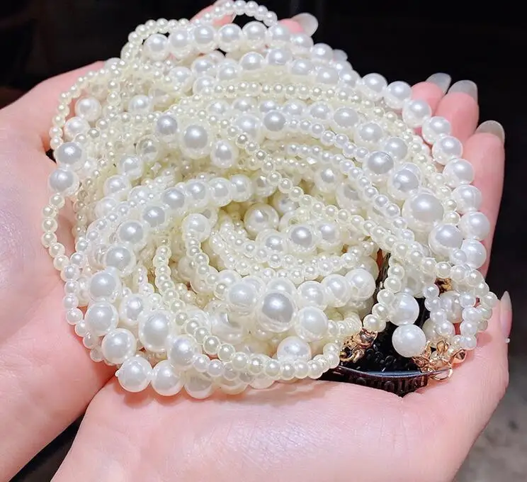 Женская элегантная длинная повязка на голову с жемчугом | Красота и здоровье