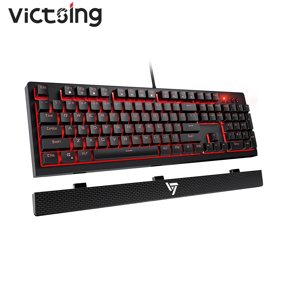 VicTsing PC175 механическая клавиатура 104 колпачки красный переключатель игровые