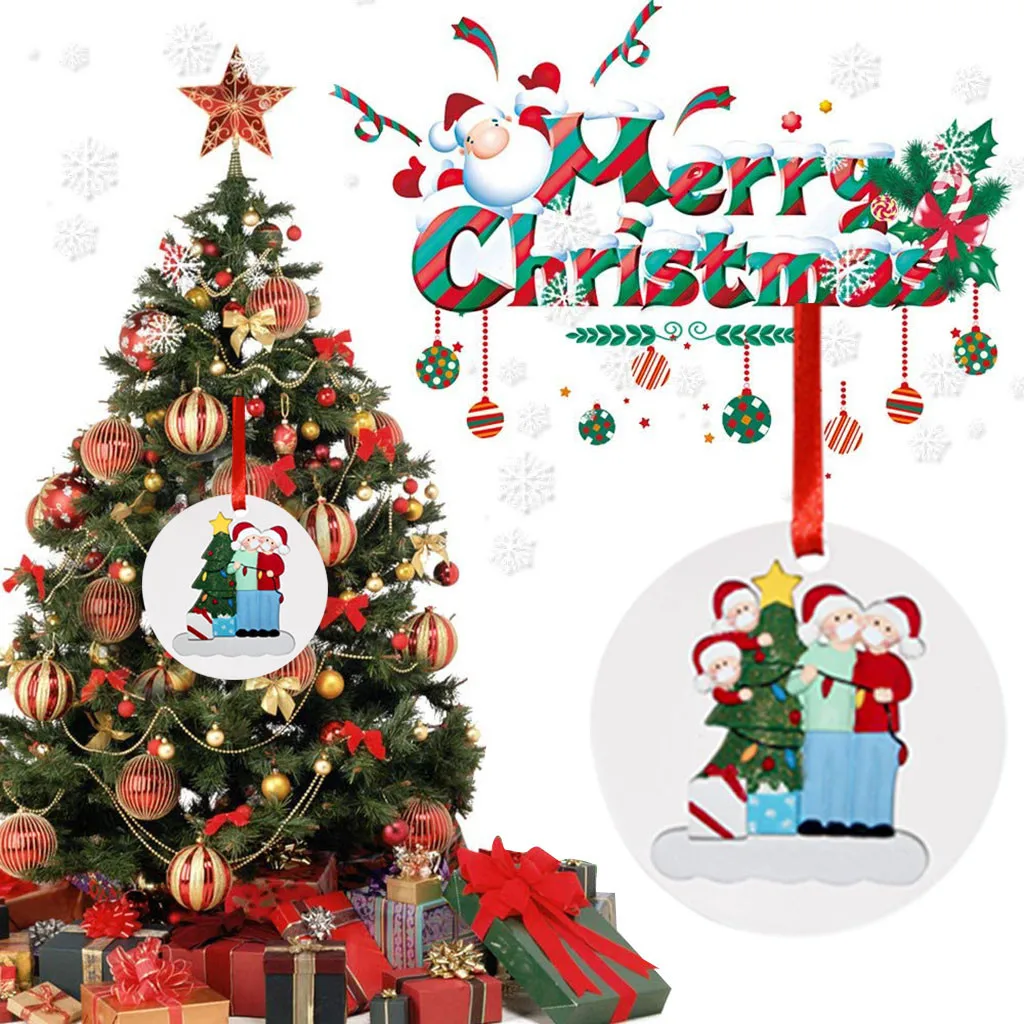 Рождественские украшения деревянные персонализированные домашние 2020