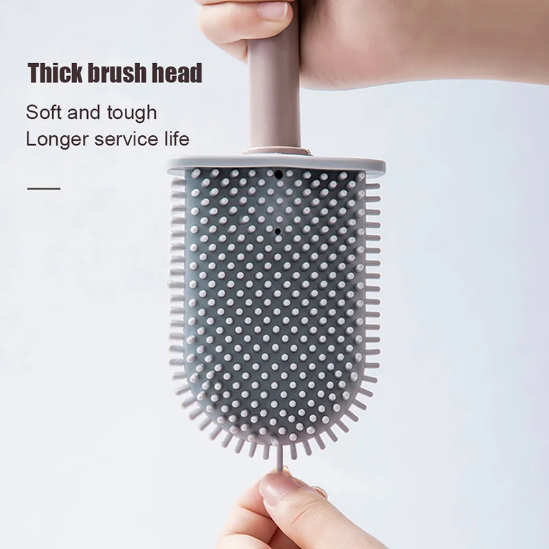 Маленькая силиконовая щетка для унитаза из ТПР с тыквой сливающаяся Настенная