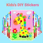 Наклейки-пазлы детские из пены ЭВА, Обучающие Игрушки для раннего развития, 105 шт.