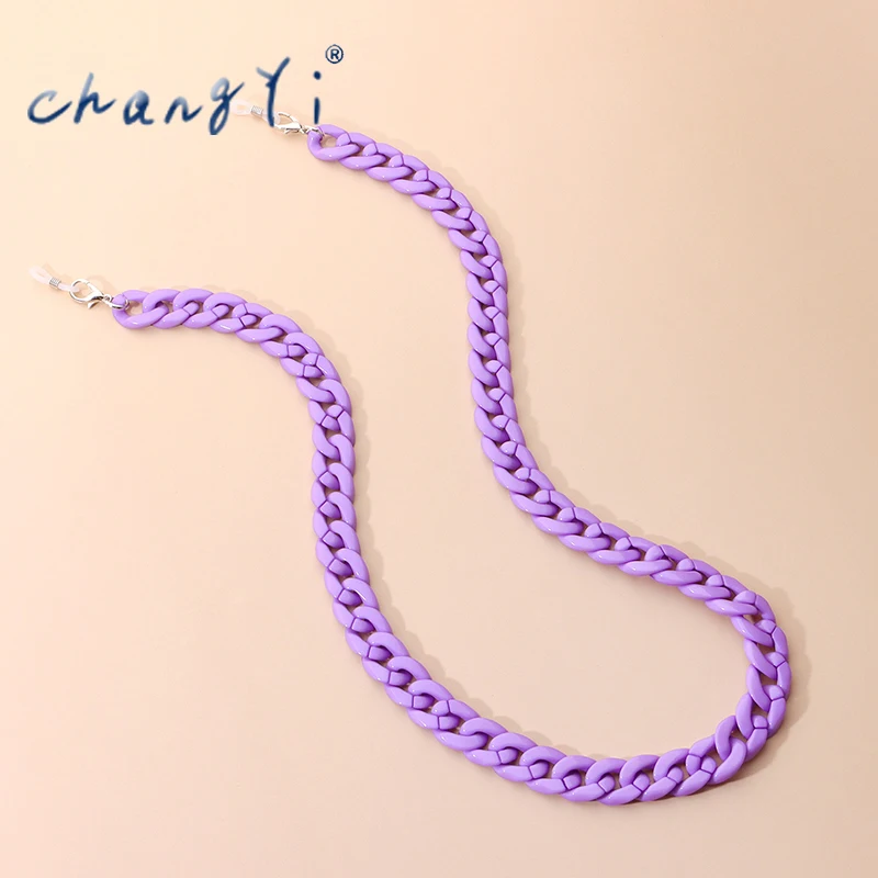 

Changyi 2021 Trend Women Acrylic Colorful Sunglasses Chains Mask Rope Anti Slip Chain Bohemian Eyeglass Strap Holder Glasses