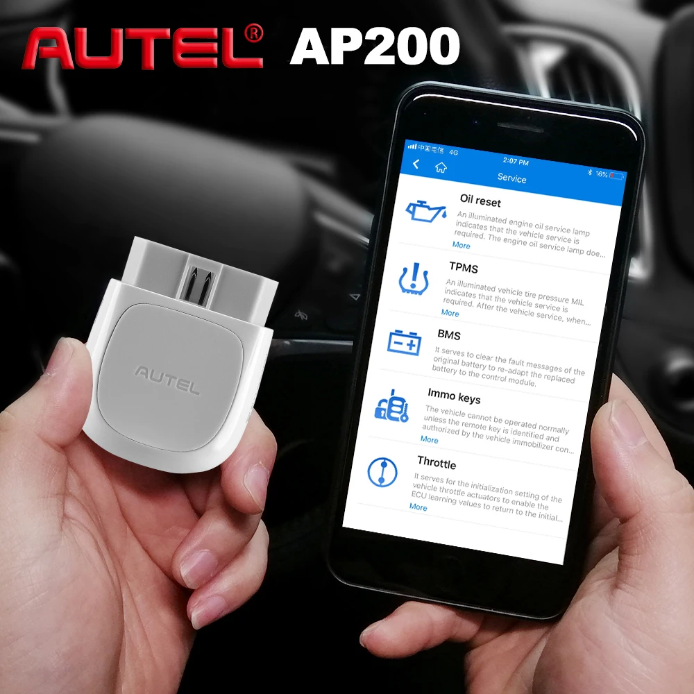 Autel AP200 OBD2 сканер Bluetooth код читателя полная система диагностический инструмент AutoVIN EPB BMS SAS TPMS DPF IMMO PK MaxiCOM MK808