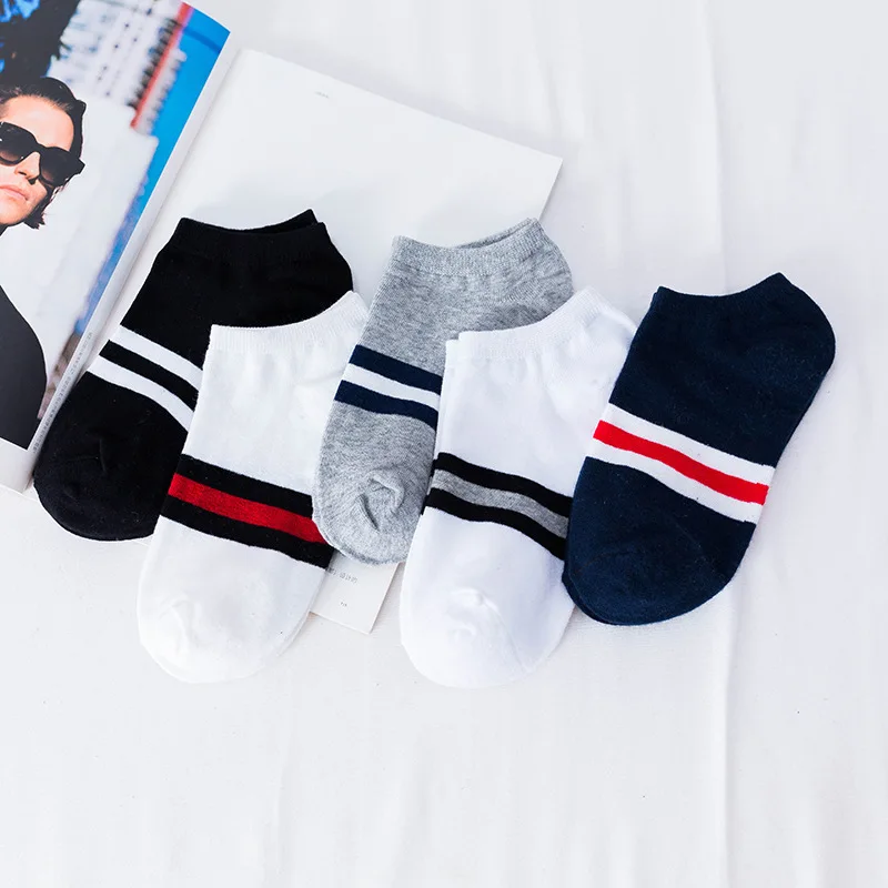 5 пара/лот мужские хлопковые носки по щиколотку весна лето модные короткие