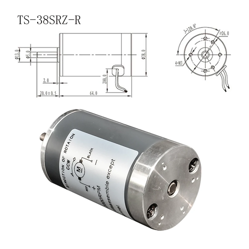 DC Permanenr магнитом работающий от постоянного тока 12V 24V высокое Скорость Диаметр