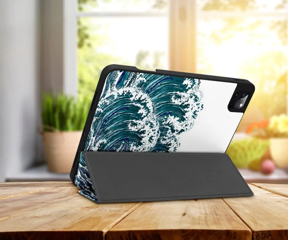 Чехол с цветочным принтом для Apple iPad Pro 11 дюймов 2021 и 2020 полноразмерный Защитный