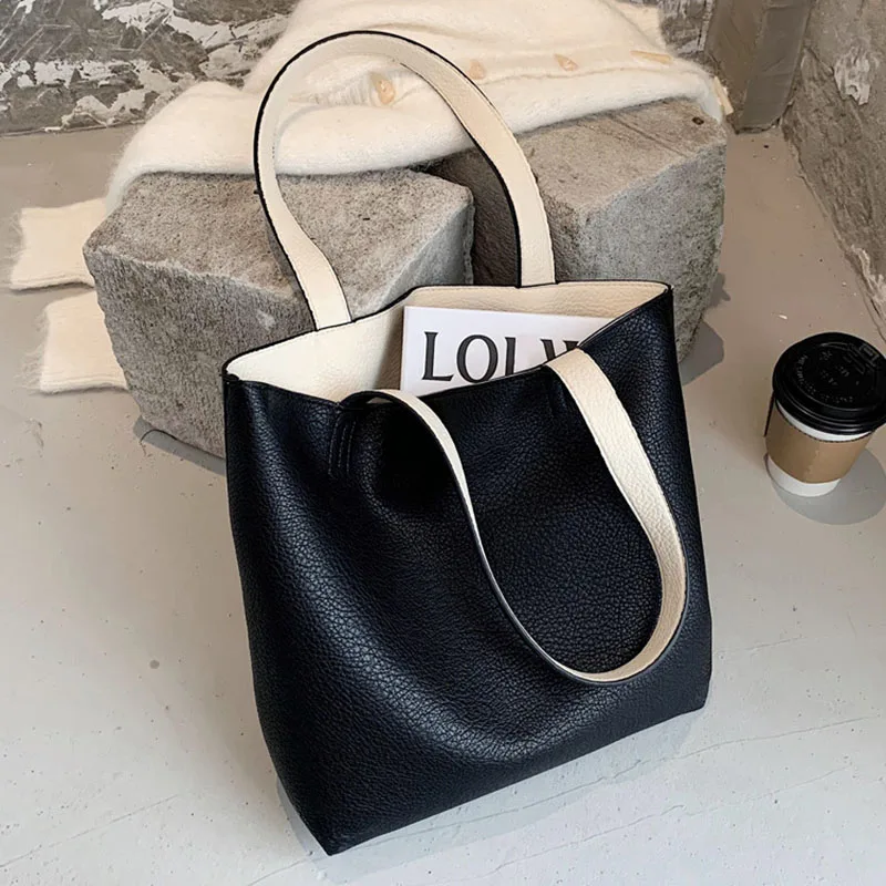 

Модные женские кожаные сумки на плечо, новинка 2020, дамские сумочки, вместительные сумки-тоуты, высококачественные роскошные сумки, женские ...