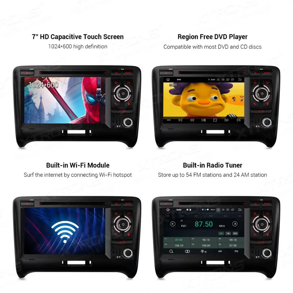 XTRONS Android 9,0 PX5 Восьмиядерный gps Навигатор Радио автомобильный dvd-плеер OBD для Audi TT MK2 8J 2006 2007 2008 2009 2010 2011 2012