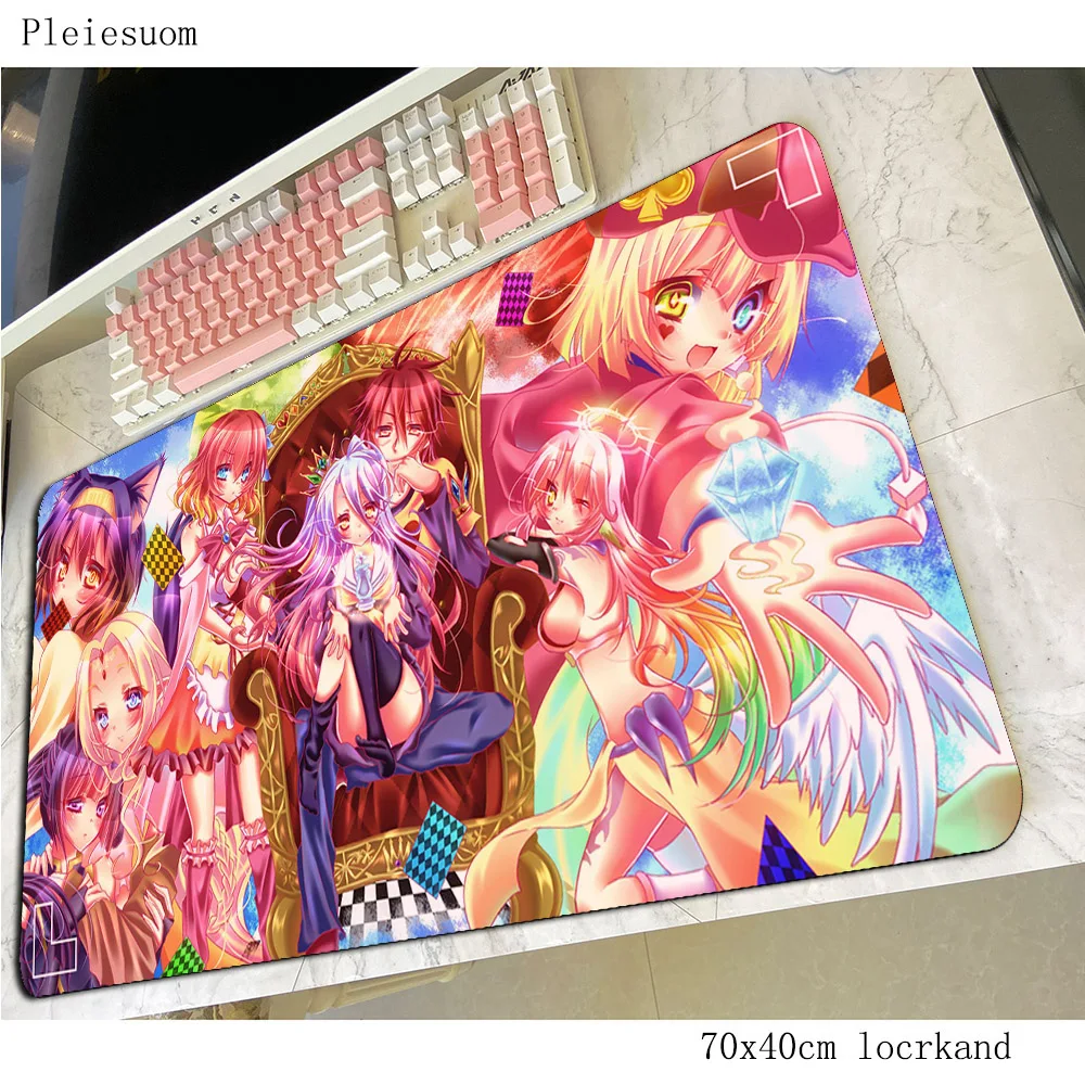 

No Game No Life mouse pad 700x400x4mm mousepads Domineering gaming mousepad gamer Beautiful personalized mouse pads keyboard pad