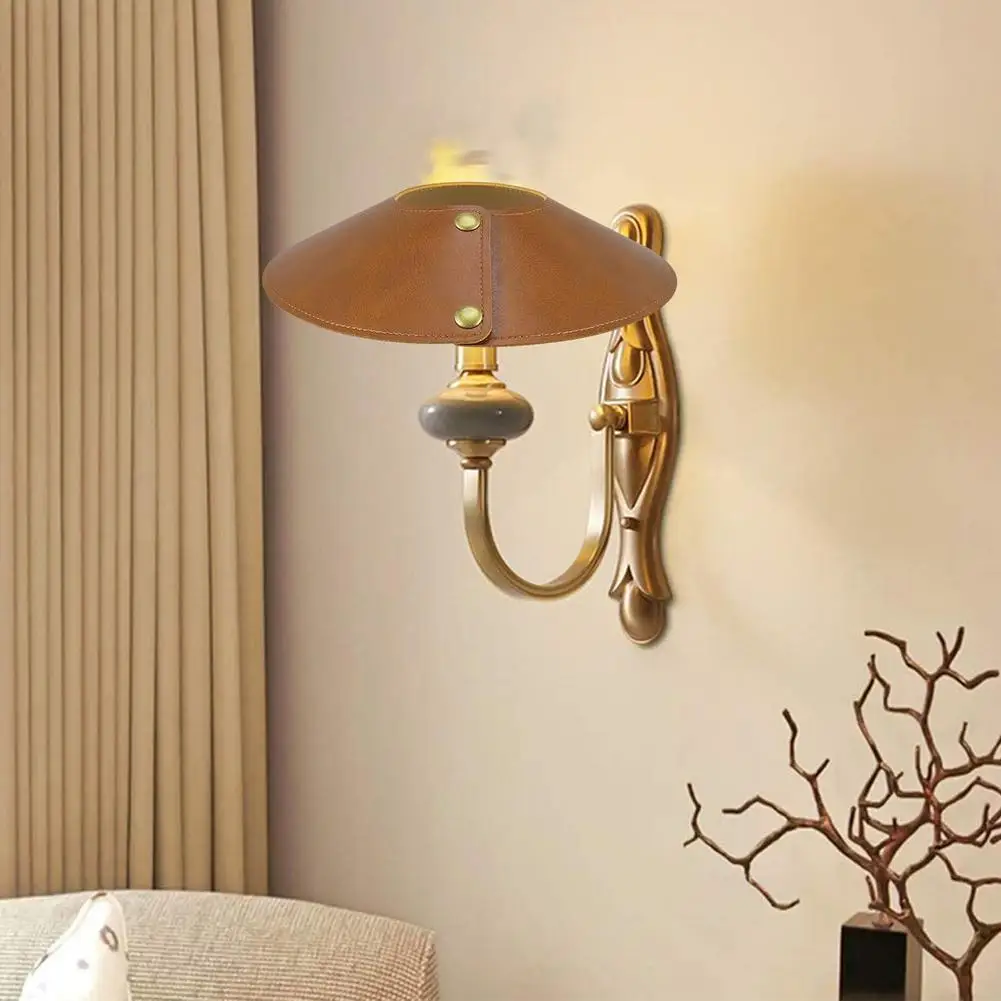 Кожаный абажур в стиле ретро напольный светильник для ресторана кухни Домашний