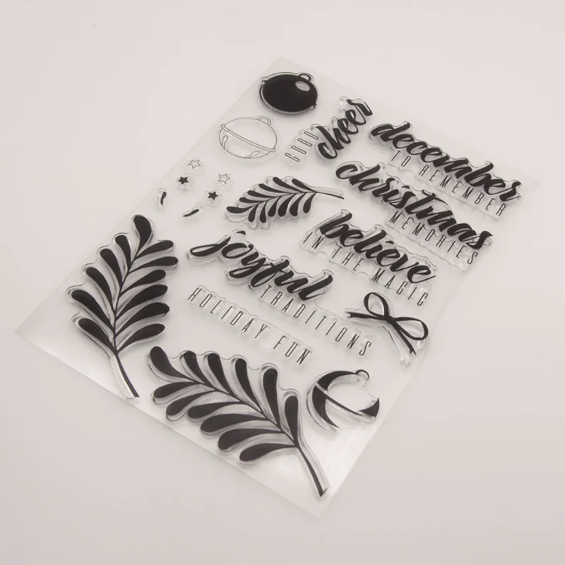 Рождественский прозрачный силиконовый штамп 1 шт. сделай сам скрапбукинг