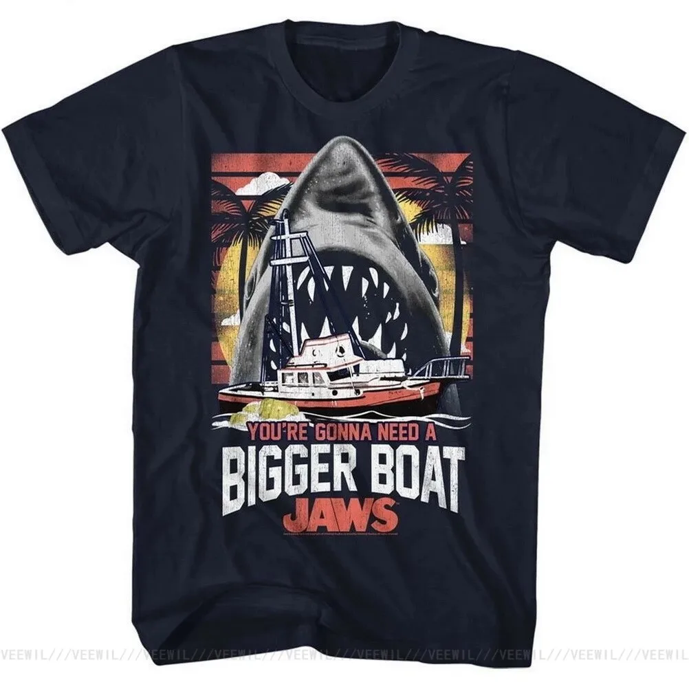 

Jaws You're Going To Need A Bigger Boat Adult T-Shirt Great Classic Movie Tee Shirt Streetwear Casual