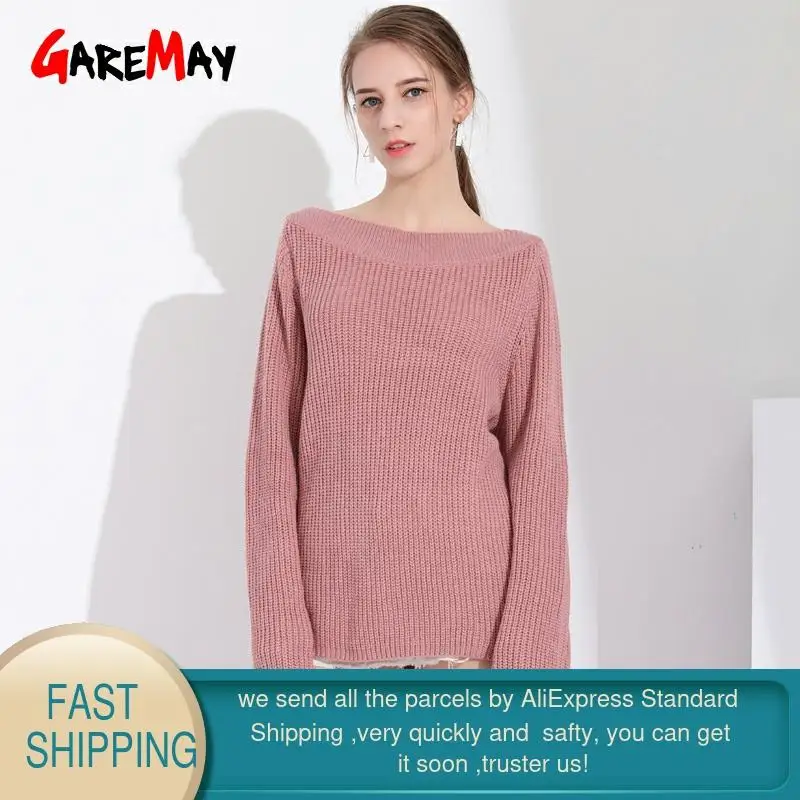 Женский свитер с длинным Расклешенным рукавом розовый большого размера осень 2020