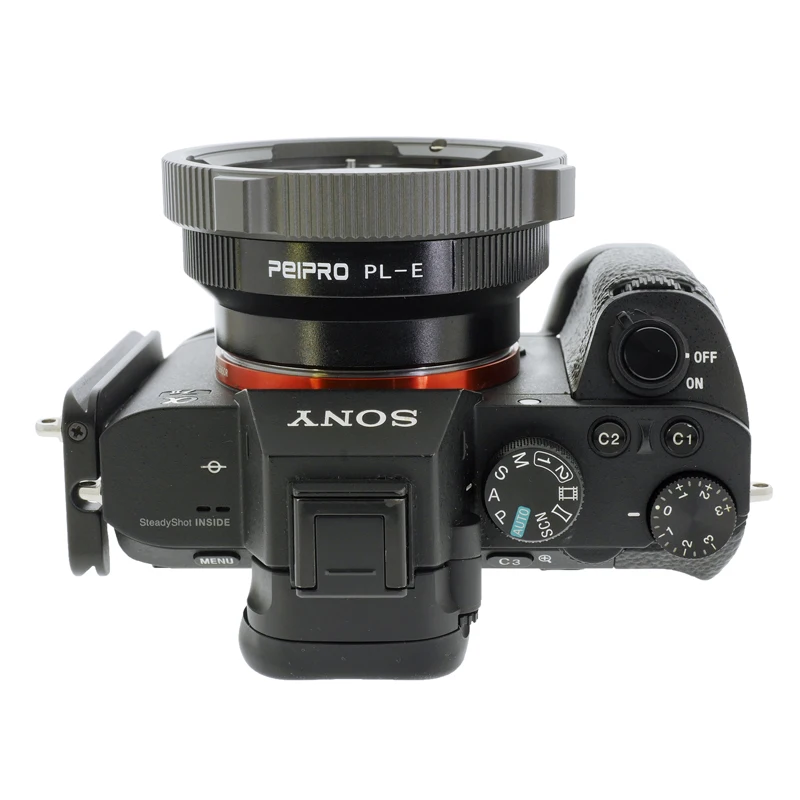 Адаптер объектива PEIPRO для камеры SONY E кольцо-адаптер MF PL Cinema A7R3 A7R4 A7R IV |