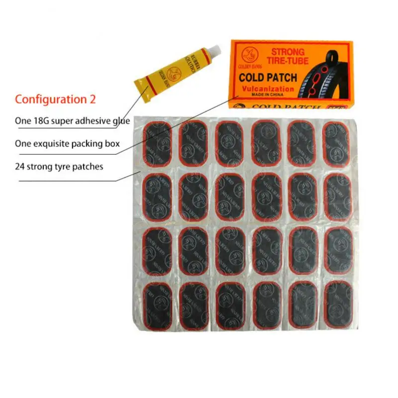 

48/24pcs Square Rubber Bicycle Tire Patch Cycling Bike Tire Tyre Inner Tube Puncture Patch Cycle Repair Tools