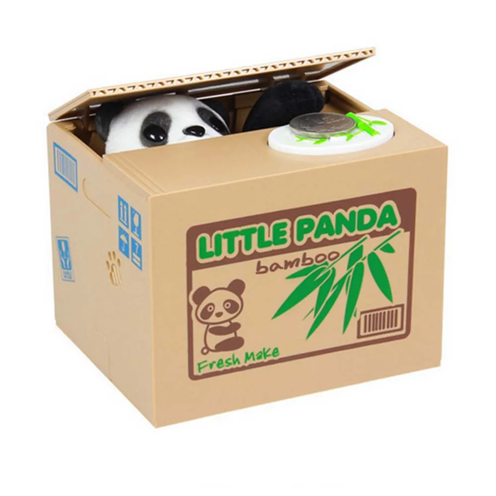 Маленькая панда итазура автоматическая копилка для кражи монет копилка|box