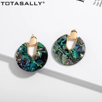 totasally fashion party stud earrings for women fashion big statement earrings ladies abalone shell earring gifts jewelry