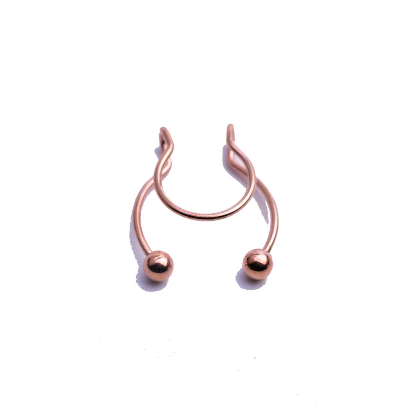 1pcs 2020 New Fake Nose Ring Stud Clip Medical Stainless Steel Hot Sale Nasal Septum False Piercing Jewelry | Украшения и