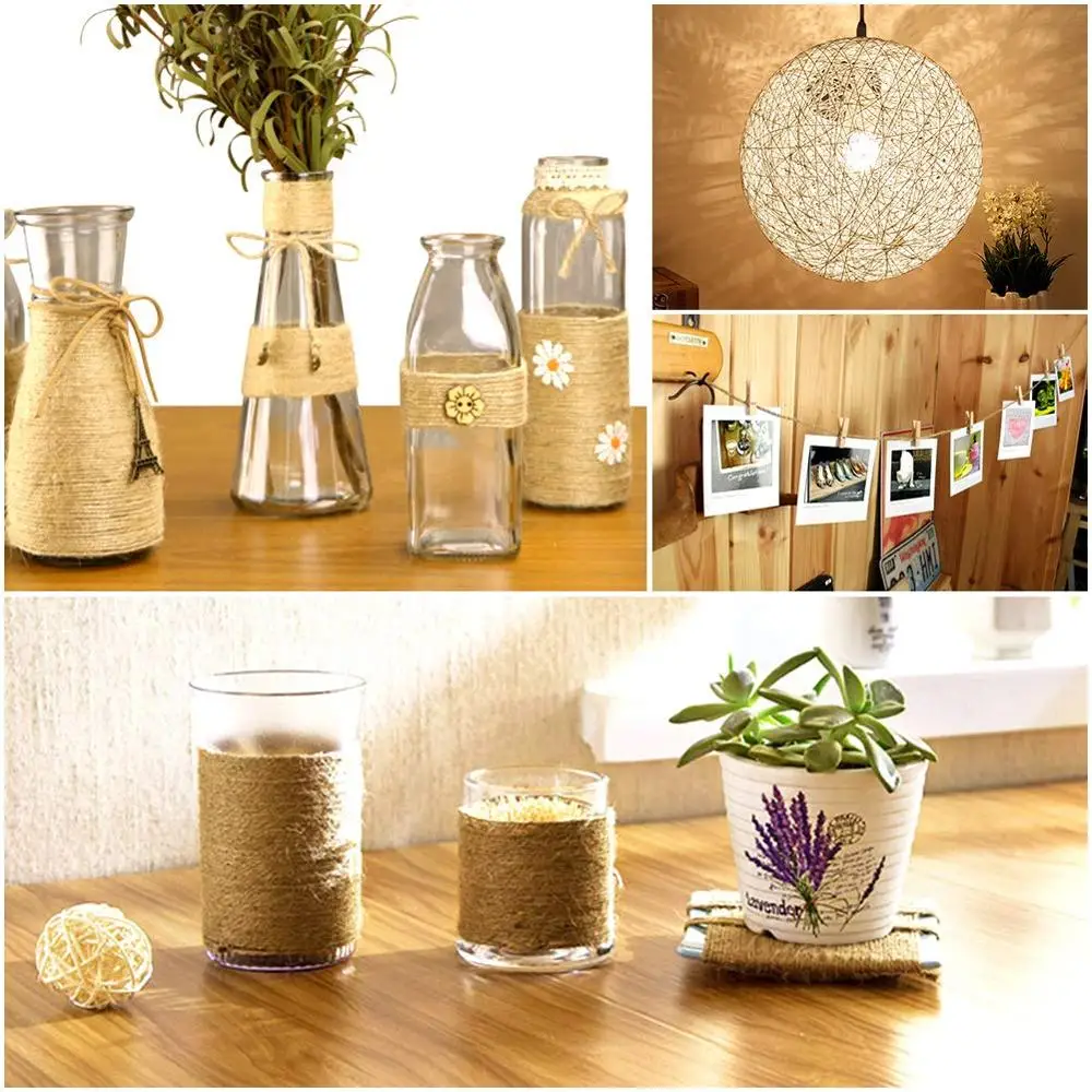 50 м натуральный джутовый шпагат джутовая веревка ремесла подарок Рождественская